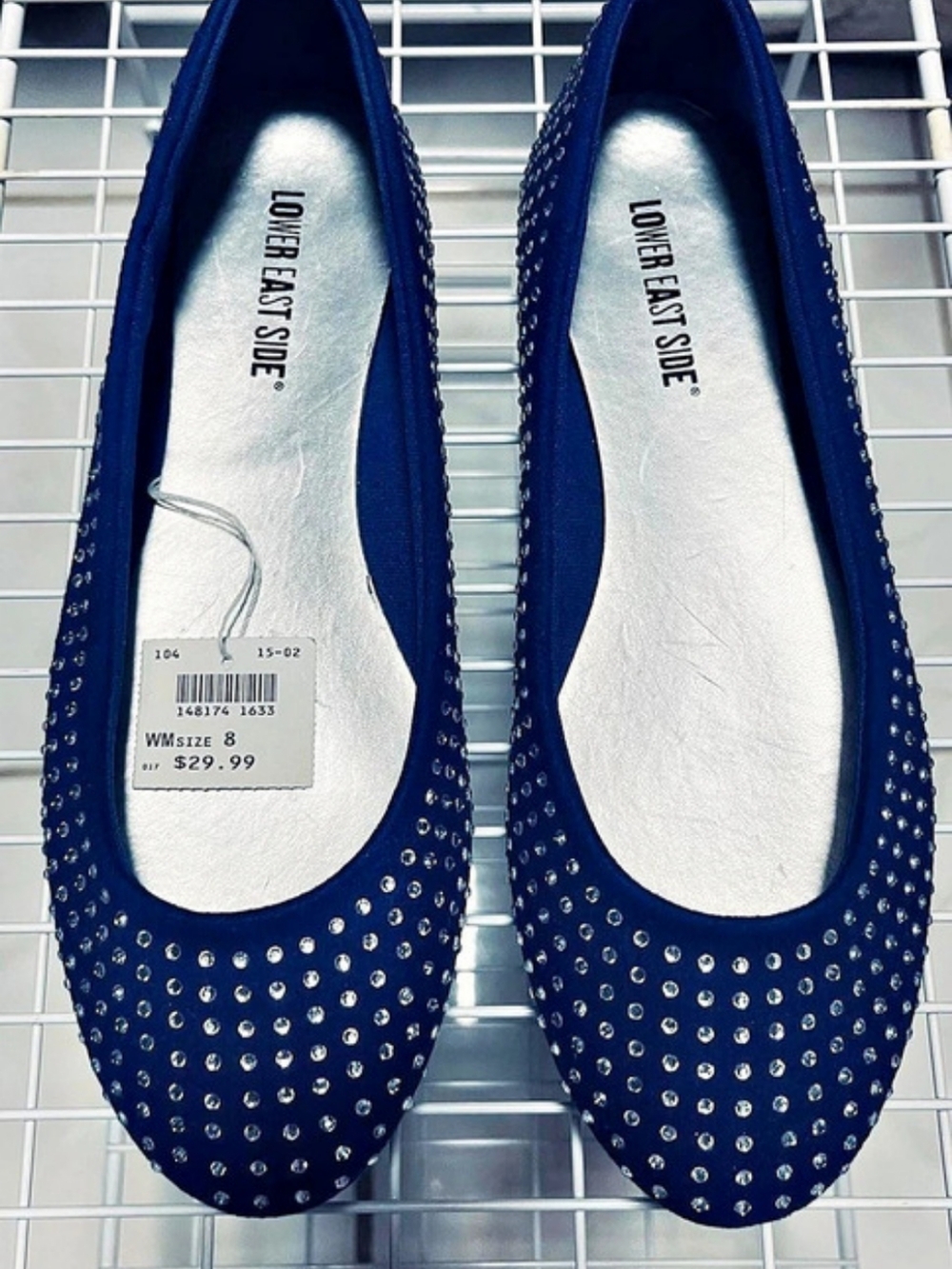 LOWER EAST SIDE Studded Flats in Blue US 12 Like New